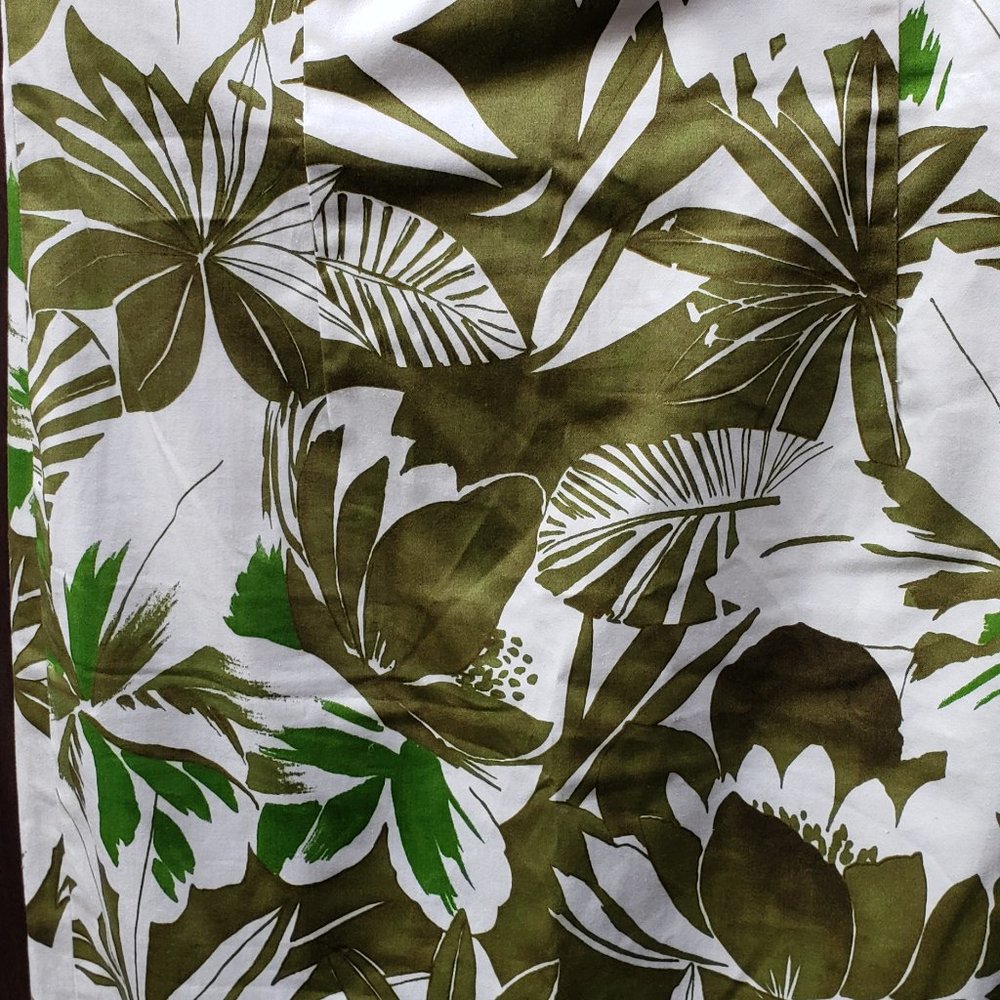 Willie Smith Strapless Tropical Dress  Size 8 White with Green Floral - Picture 6 of 12